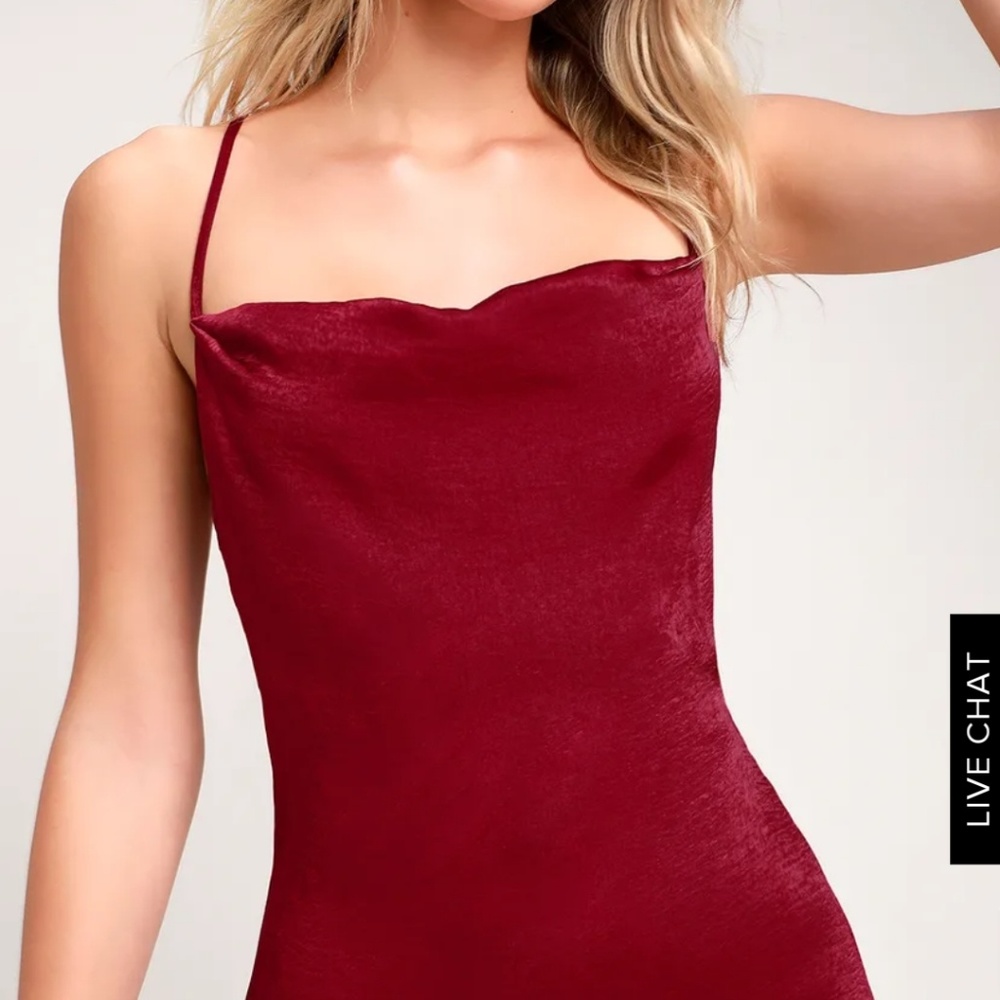 Lulu burgundy dress